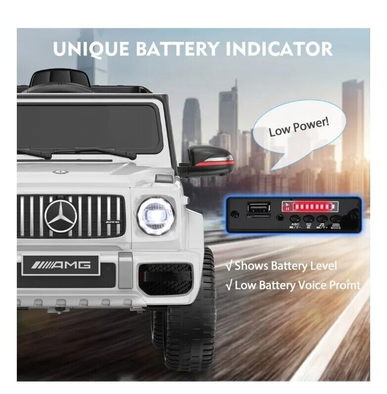 Mercedes-Benz G63 Licensed Ride-On Car with Remote Control and LED Headlights - 12V Power for Endless Fun!