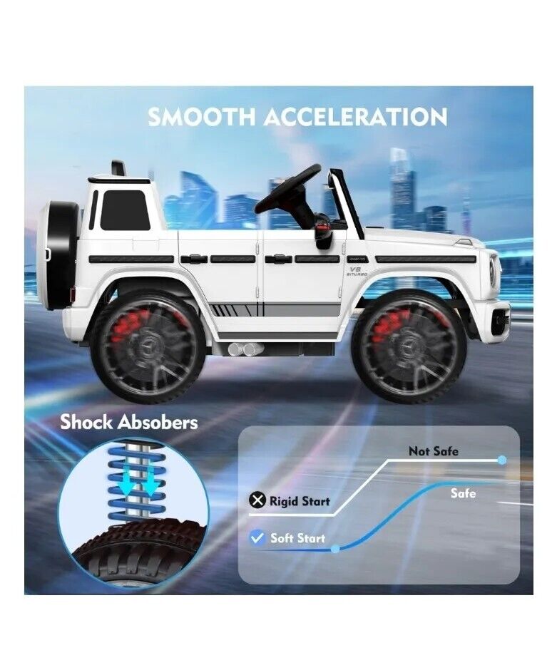 Mercedes-Benz G63 Licensed Ride-On Car with Remote Control and LED Headlights - 12V Power for Endless Fun!