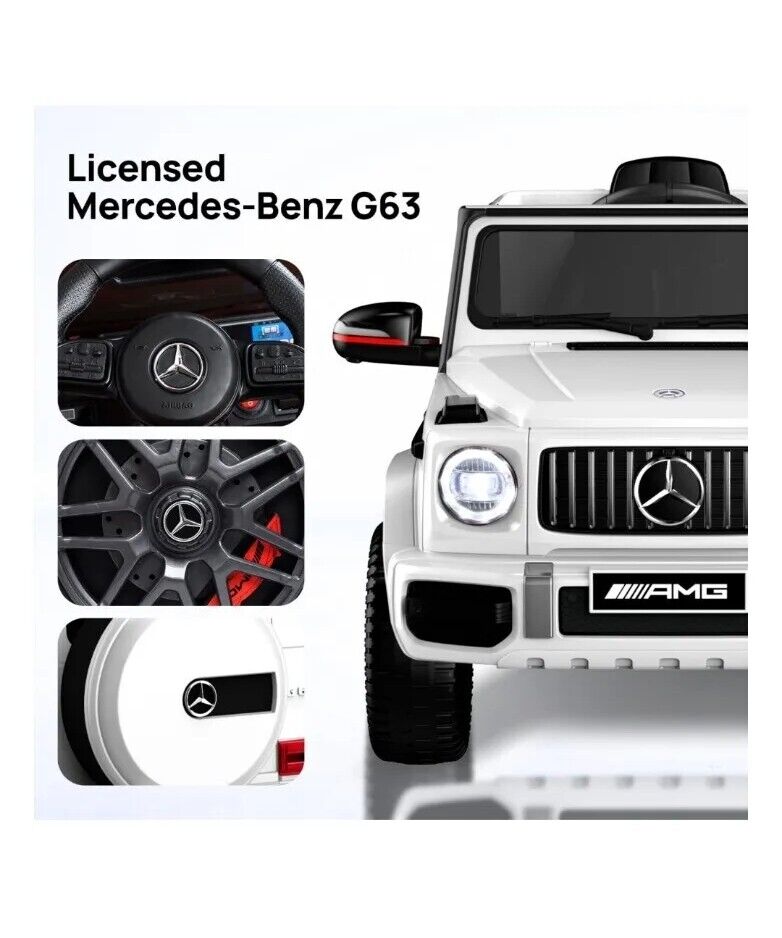 Mercedes-Benz G63 Licensed Ride-On Car with Remote Control and LED Headlights - 12V Power for Endless Fun!