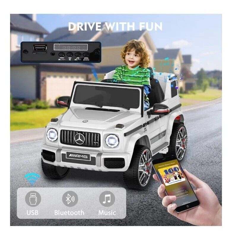 Mercedes-Benz G63 Licensed Ride-On Car with Remote Control and LED Headlights - 12V Power for Endless Fun!