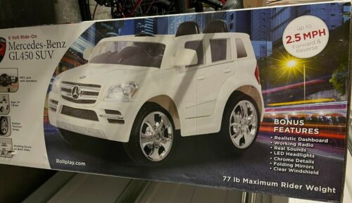 Mercedes-Benz GL450 SUV 6V Ride On for Kids - White