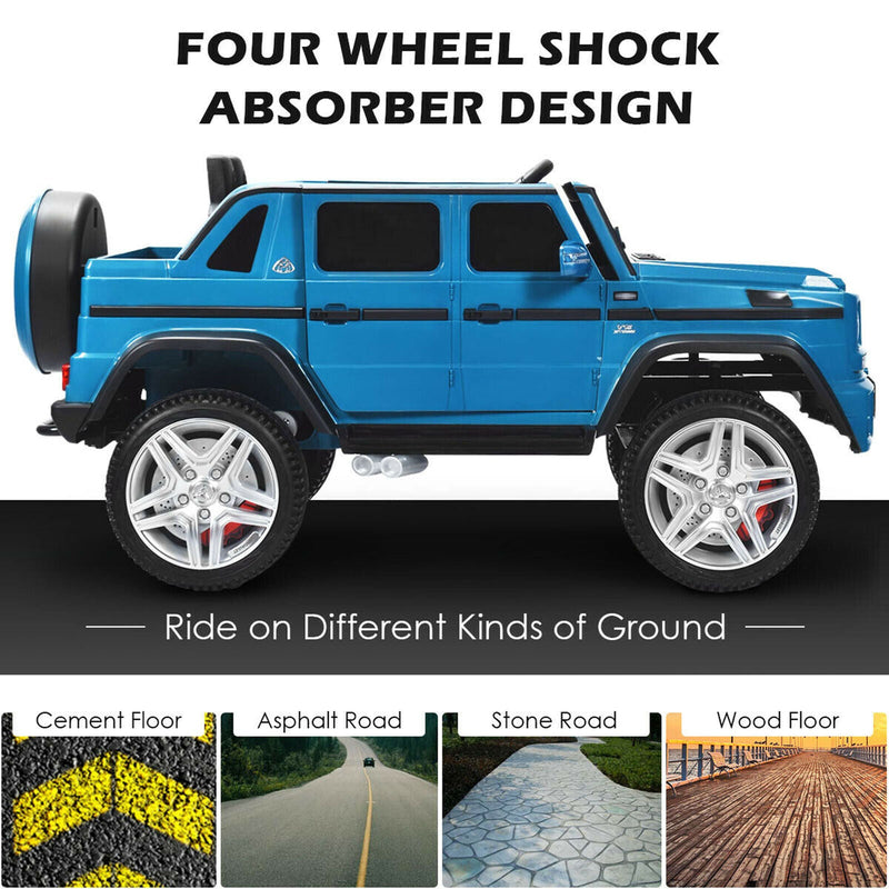 Mercedes-Benz Kids Ride On Car with RC Control and Trunk - 12V Navy