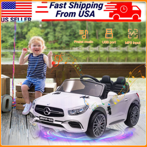 Mercedes-Benz Licensed 12V Electric Kids Ride-On Car with Battery Power