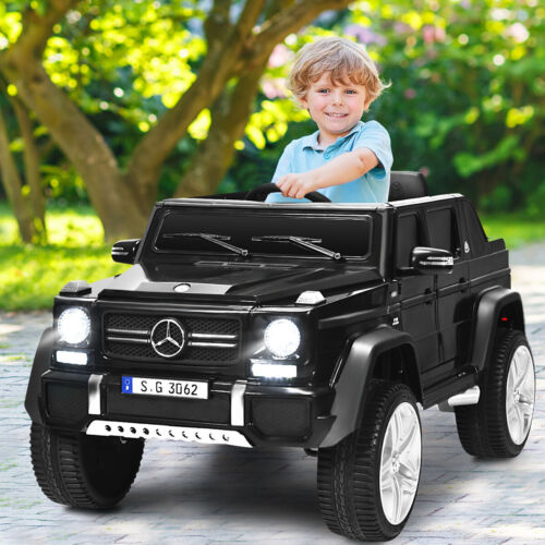 Mercedes-Benz Licensed 12V Kids Ride On Car with RC Control and Trunk in Black