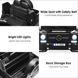 Mercedes-Benz Licensed 12V Kids Ride On Car with RC Control and Trunk in Black