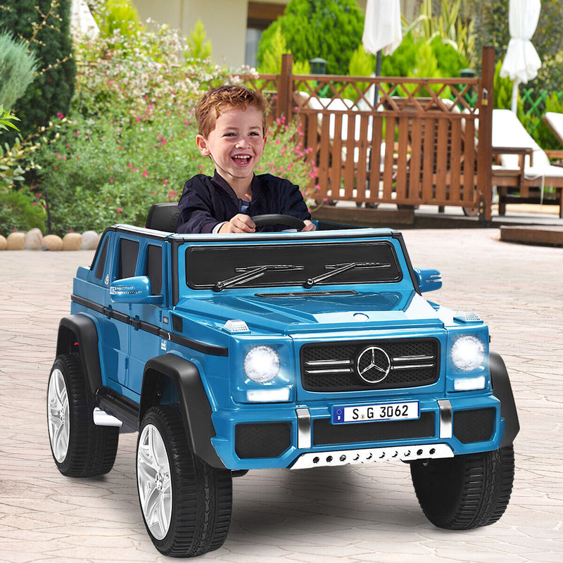 Mercedes-Benz Licensed 12V Kids Ride On Car with RC Control and Trunk in Navy