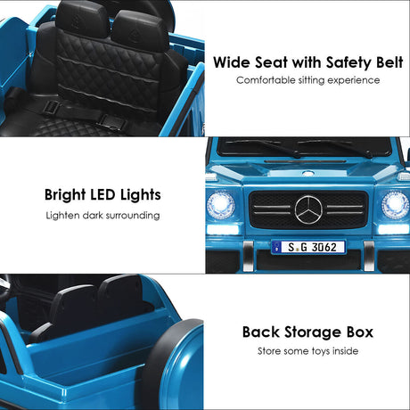 Mercedes-Benz Licensed 12V Kids Ride On Car with RC Control and Trunk in Navy