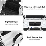 Mercedes-Benz Licensed 12V Kids Ride On Car with RC Control and Trunk in White
