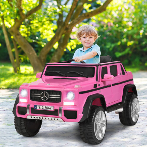 Mercedes-Benz Licensed 12V Pink Ride On Car for Kids with RC Control and Trunk