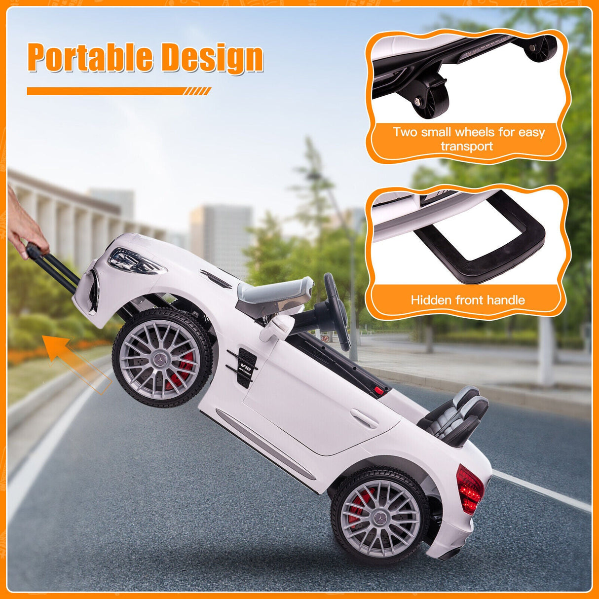 Mercedes-Benz Licensed Electric Ride-On Car for Kids - 12V Battery Powered