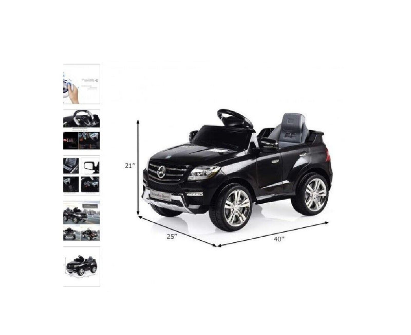 Mercedes Benz ML350 Ride On Car with Remote Control, MP3 Port, and Seat Belt for Kids