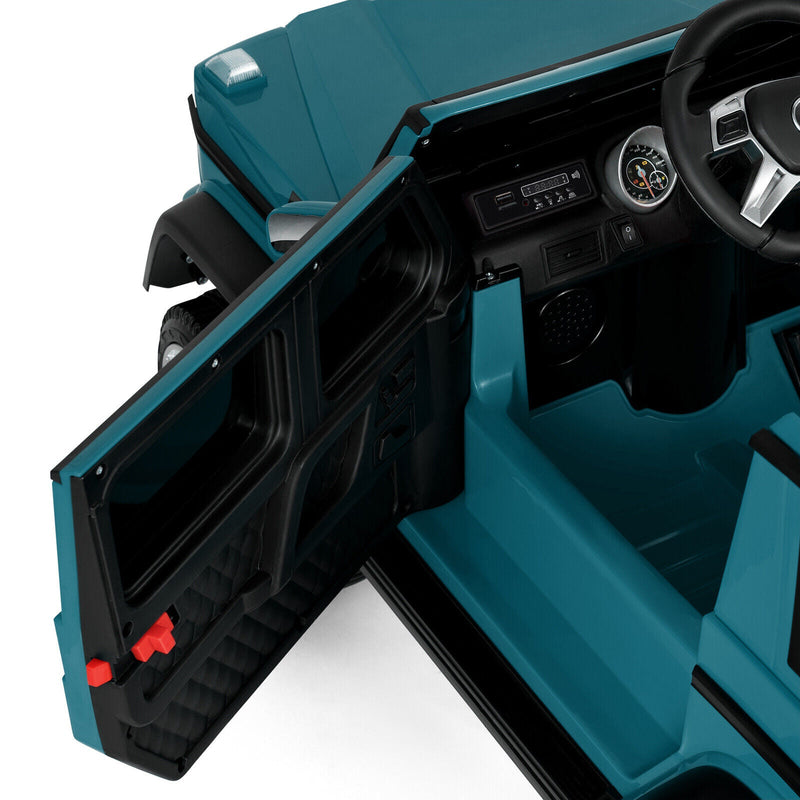 Mercedes-Benz Toy Truck Ride-On Car for Kids with LED Lights, Music, and Remote Control - 12V Blue Battery Powered