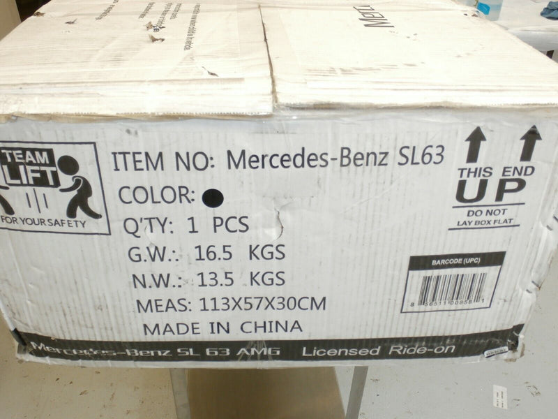 Mercedes SL-63 Kids Ride-On Toy Car - Black by Best Ride On Cars