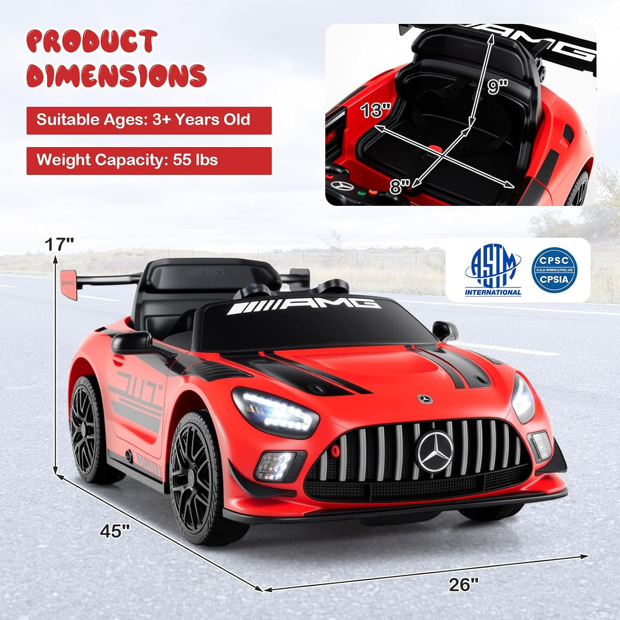 12V Mercedes Benz Electric Car for Kids with 2.4G Remote Control MagicCars