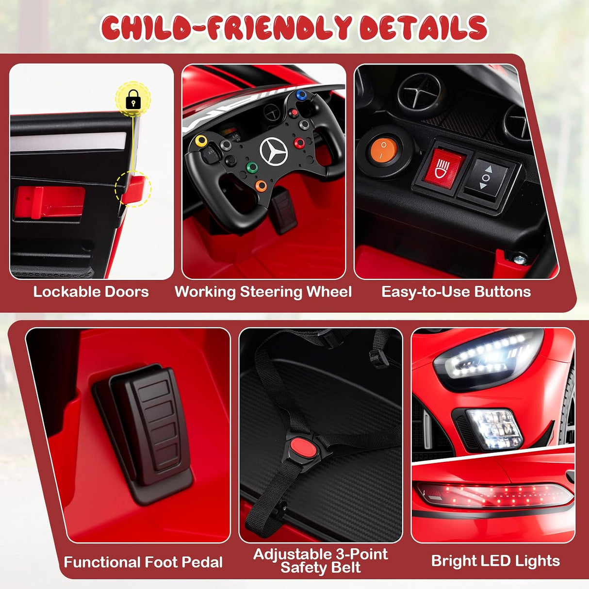 12V Mercedes Benz Electric Car for Kids with 2.4G Remote Control MagicCars