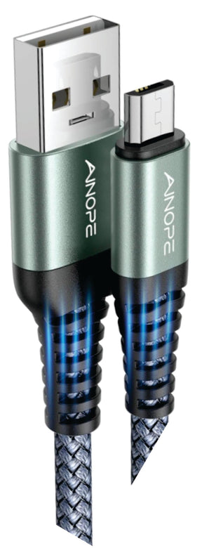 Micro USB Cable – 6.6ft, Nylon Braided, 2.4A, High Speed Charge & Sync TekShack