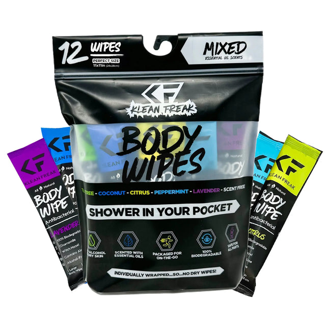 Body Wipes - 12 Pack Klean Freak