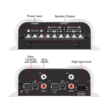 Taramps HD 3000 1 OHM + TS 400x4 2 OHM Car Audio Amplifier COMBO Taramps USA