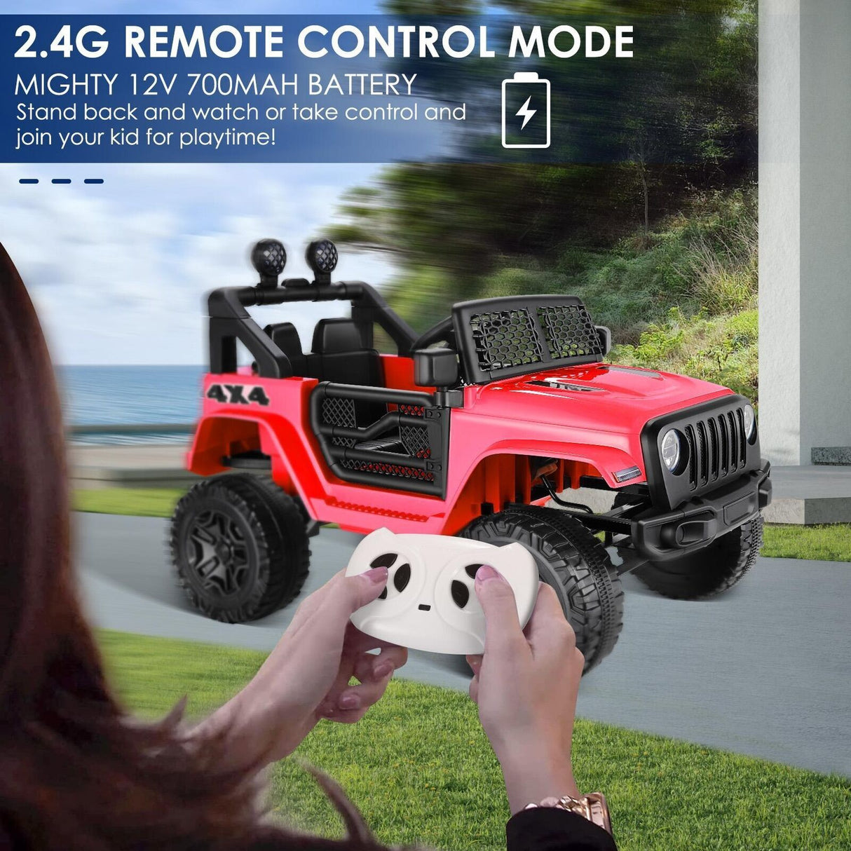 MP3 Kids Ride On Truck Car with Remote Control, LED Lights, and Music - Brand New Toy