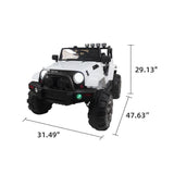 MP3 Remote Control Electric Ride-On Truck for Kids - 1 Seater with Battery Power