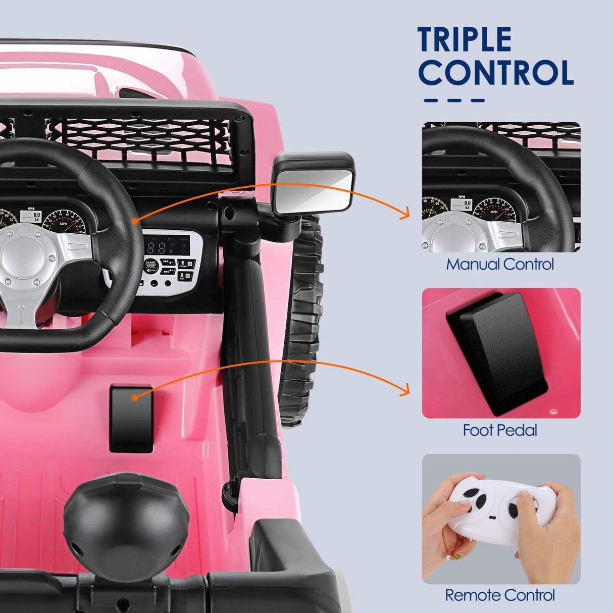 12V/24V Battery-Powered Jeep Music Car for Kids - Fashionable and Fun!