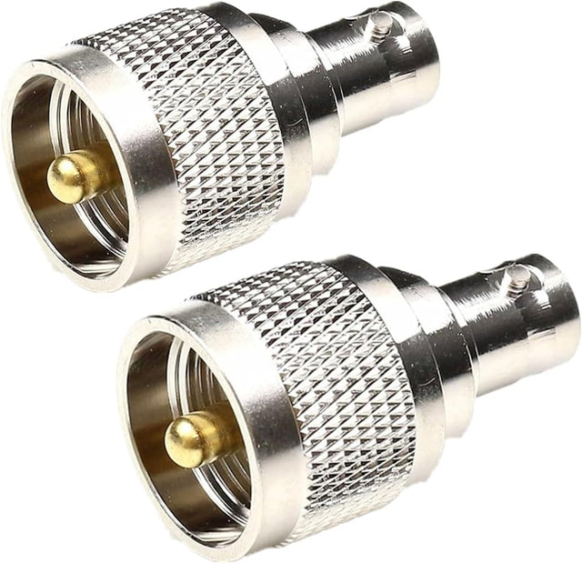 RF Coaxial Adapter BNC Female to UHF Male PL-259 Connector TekShack