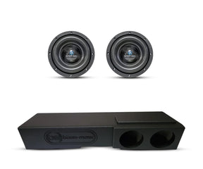 (2) Nemesis Audio NA8H v.3 8" 900W RMS & Chevy Crew Cab 07-18 Dual 8" Subwoofer Box Combo Sundown Audio