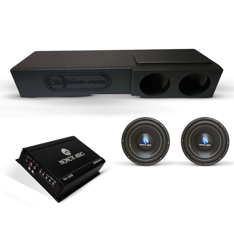 Nemesis Audio Bass Combo (2) NA8E v2 (1) NA-2KM & (1) Box Chevy 07-18 Crew Cab Box