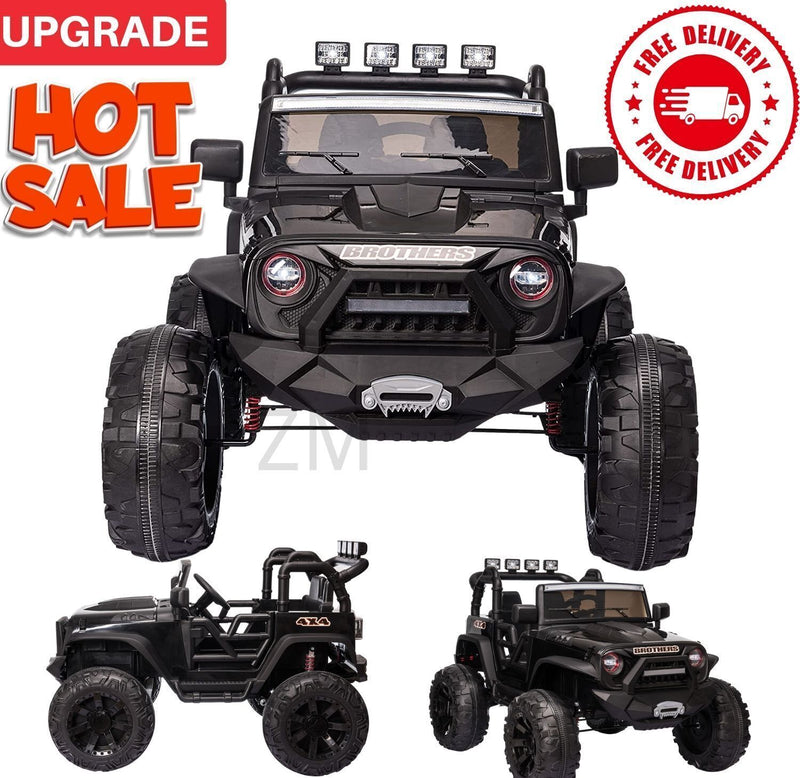 24V Electric Ride On Jeep Toy Car with USB, Bluetooth, and Remote Control for Kids