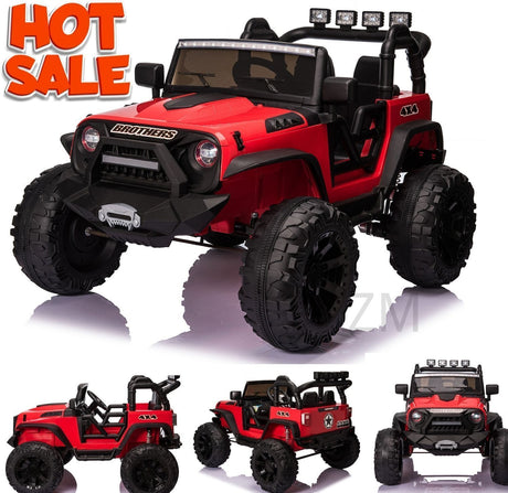 24V Electric Ride On Jeep Toy Car with USB, Bluetooth, and Remote Control for Kids