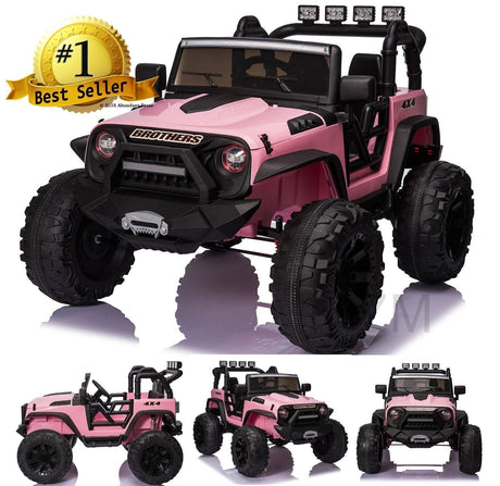 24V Electric Ride On Jeep Toy Car with USB, Bluetooth, and Remote Control for Kids