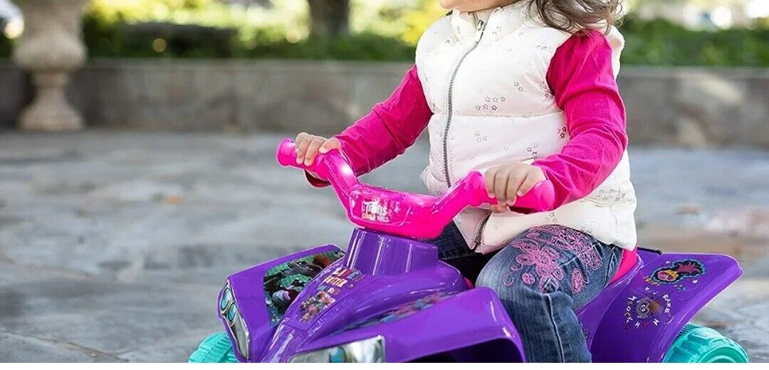 New Dynacraft Trolls Dreamworks 6V Battery-Powered Little Quad ATV for Kids