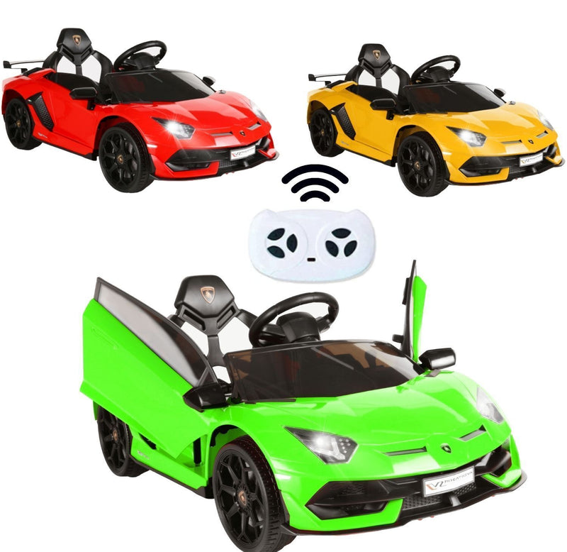 12V Lamborghini Electric Ride On Car for Kids with Remote Control, MP3 Player, and LED Lights