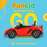 12V Lamborghini Electric Ride On Car for Kids with Remote Control, MP3 Player, and LED Lights