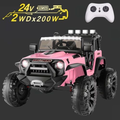 New Release: 2-Seater 24V Electric Truck for Kids with Bluetooth and 2x200W Motors