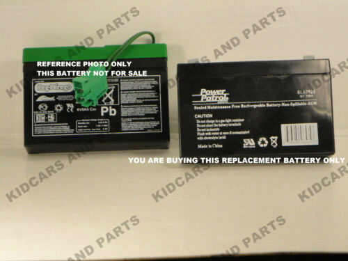 New Replacement Battery for Peg Perego Type 6 Volt Super Slim ++Bare++ IAKB0508