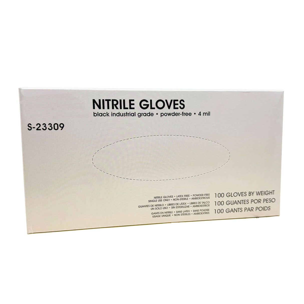 4 Mil Nitrile Gloves (Box of 100 Gloves)