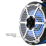 NXL 10" Neodymium Marine and Powersports Towers with Built-in Passive Radiator, 1" Driver and LED RGB Lights 300 Watts Rms