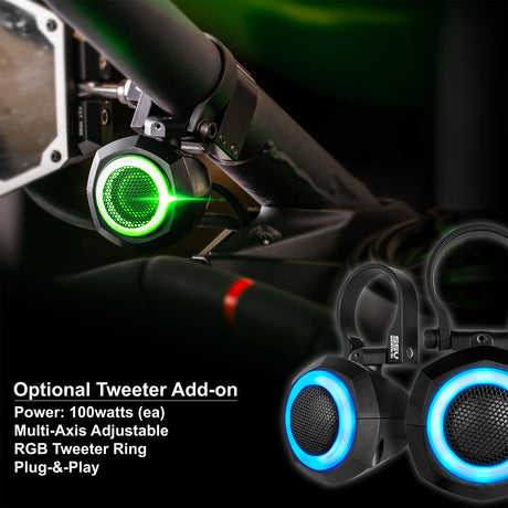 2024-2026 Can-Am® Maverick R, Phase-6 K-Spec 1400watt 6-Speaker Stereo System with Kicker Horns