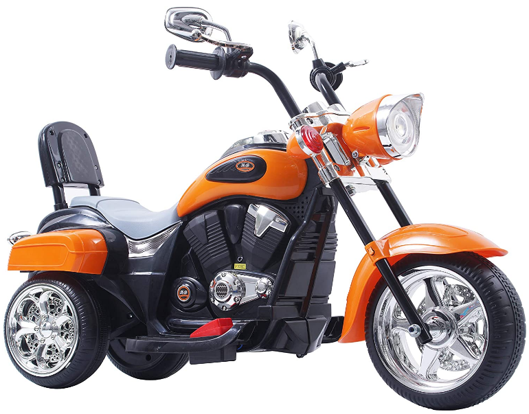 Orange 1-3 Year Old Kids' Motorcycle with Wheels