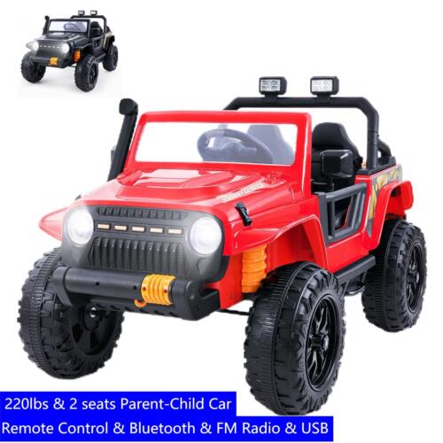 Bluetooth Ride-On Truck for Kids with Remote Control and LED Lights - Perfect for Parent-Child Bonding!