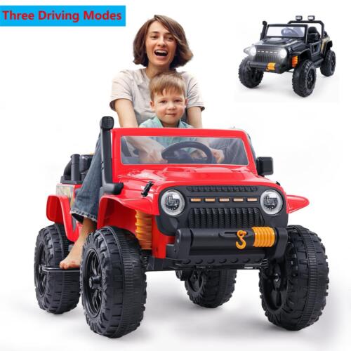 Parent-Child Ride-On Truck with Remote Control, FM Radio, and Bluetooth - 12V