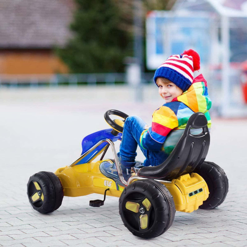 Pedal-Powered Go Kart for Boys & Girls - 4 Wheel Ride On Car for Endless Fun!
