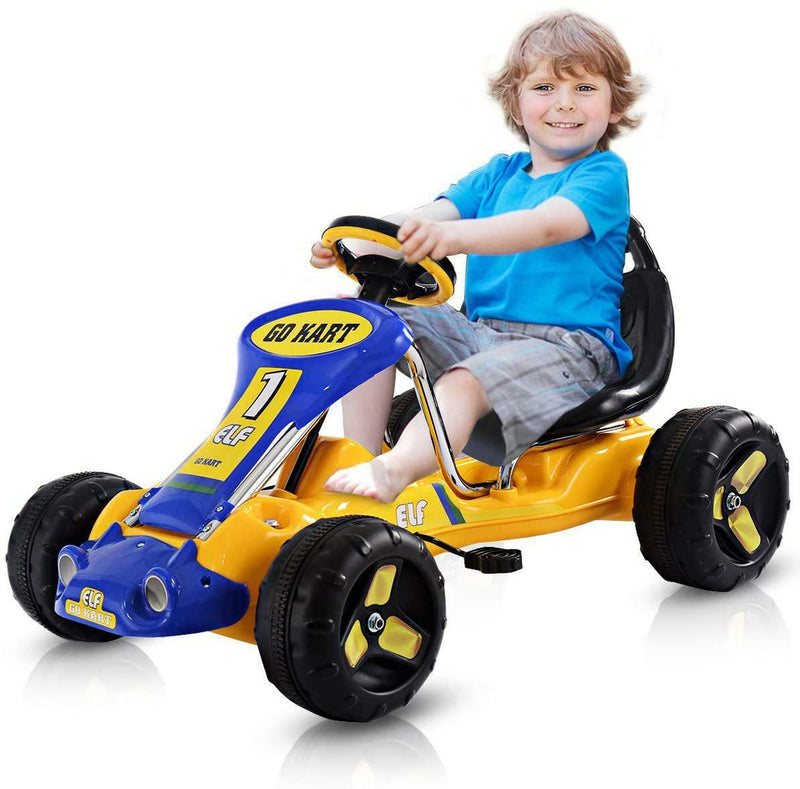 Pedal-Powered Go Kart for Boys & Girls - 4 Wheel Ride On Car for Endless Fun!