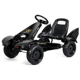 Pedal Powered Go Kart for Kids with Clutch & Hand Brake - 4 Wheel Racer Toy