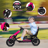 Pedal-Powered Go Kart for Kids with Safety Belt - Outdoor 4-Wheel Racer Toy