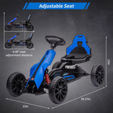 Pedal-Powered Go Kart for Kids with Safety Belt - Outdoor 4-Wheel Racer Toy