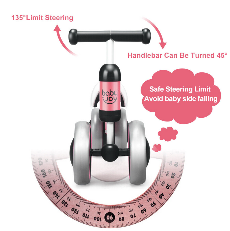 Pink Children's Balance Bike - No Pedals, Perfect for Toddlers to Learn and Play