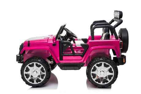 2 Seater 24 Volt 4x4 Electric Ride On Jeep Style Rubber Tires Fully Loaded Truck ATV UTV For Kids W/Magic Cars® Wireless Parental Control MagicCars