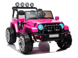 Cars For Kids Jeep Style 4x4 Monster Truck W/Rubber Tires 24 Volt